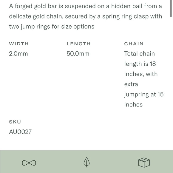 Aurate obelisk necklace 14k gold - Picture 5 of 5